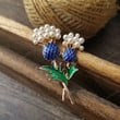 Engraved pineapple tree drip pearl brooch/Western literary Fan Sen female line sweater shawl buckle/Luxury brooch vintage/brooch pin backs