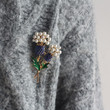 Engraved pineapple tree drip pearl brooch/Western literary Fan Sen female line sweater shawl buckle/Luxury brooch vintage/brooch pin backs