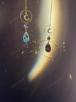 Crystal Tear Drop Sun Catcher With New Moon And Hoops, Home Warming Decoration, Wall Hanging, Home Ornaments, Prism Sun Catcher