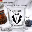 Personalized Groomsman Whiskey Glasses /Groomsman Whiskey Glass Best Man /Whiskey Glass Scotch /Glasses Drinkware /Gift For Him/Gift For Dad/Father's Day Gift