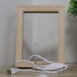 Wood Photo Frame/3D LED Photo & Text /Custom Table Lamp/USB Photo Frame Night Light/ 3 Colors Customized Gift/ Personalized Lamp