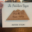 Custom Wood Save The Date Magnets, Save The Date Invitations , Wood Slice Save The Dates - Mountains - Camp Wedding