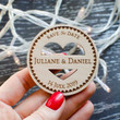 Rustic Wedding Invitation Wooden / Save The Date / Heart Magnet / Personalized Wedding Magnets / Custom Magnet Wedding Favor