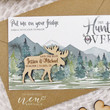 Custom Moose Save The Date Magnet, Wood The Hunt is Over, Deer Save the Date, Mountain Save the Date