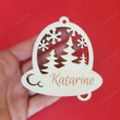 Custom Name Ornament, Personalized Christmas Bauble, Custom Ornament Ball Wooden Ornament Ball With Name
