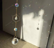 Handmade Geometric Crystal suncatcher/Hanging Prism/Rainbow Maker/lightcatcher/Car charm accessories/ornaments/negative energy removal