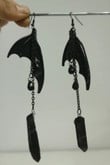 Goth Witchy Bat Wings Dangle Earrings/Mystical Earrings/Gothic Statement Earrings/Gothic Witchy earrings/Wicca Boho Bohemian Drop Earrings