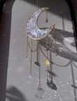 Crescent moon Suncatcher Resin/Holographic Crystal Prism Suncatcher/Rainbow maker/Home Window decor/light catcher /Hanging Crystal Prism