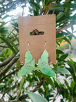 The Resin Luna Moth Earrings, Wanderlust Jewelry/Forest Woodland Jewelry/Statement Earrings/Witch celestial earrings/Goddess Earrings