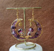 Purple Mushroom on Moon Drop Shrooms/Amethyst Quartz Mushroom Earrings Dangle Fairy Woodland Earrings/Statment earrings/Witchcraft jewelry