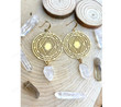 Hypoallergenic Aura quartz point brass earrings/Hypoallergenic Wanderlust Jewelry/Statment earrings/Witchcraft jewelry/Dangle Drop earrings