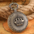 Vintage Antique Copper Crown Display Bronze Necklace Pendant Pocket Watch/Necklace Pendant Clock Chain Men Women with Accessory