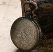 Bronze Vintage Hollow Zodiac Snake Deep Quartz Pocket Watch Necklace Pendant Gift For Child/Valentines Gift/Mechanical Pocket Watch