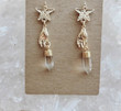 Golden Hand Earrings,Star Earrings,Celestial Jewelry, Palmistry Earrings, Astrology Earrings/Celestial Goddess/Wicca Earrings