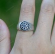Vintage Silver Avatar Last Airbender Lotus Rings Tibet Mandala Rings Amulet Jewelry/Statement Ring/Witchcraft jewelry/Boho Gothic Goth Ring