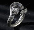 Rattlesnake Ring Vintage Silver Plated Snake Ring Motorcycle Party Punk Domineering Ring Women Men Ring/Streetwear Ring/Goth Spooky Rings
