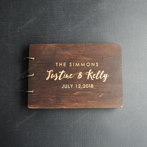 Personalized Rustic Guest Book/Wooden Wedding Guest Book/Custom Engraved Guest Book/Wedding Album Gift For Couple/Wedding Favors/ Couple Gift