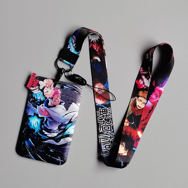 Anime Jujutsu Kaisen Cosplay Lanyard For Keychain ID Card/Cover Pass student Badge Holder Key Ring Neck Straps/Anime Manga Backpack Keychain