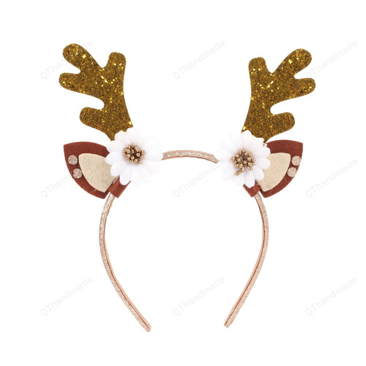 Oaoleer Christmas Headbands Gift Xmas Hair Accessories Cosplay/Headband Fancy Reindeer Antlers Hairband Merry Christmas Photo Props Navidad