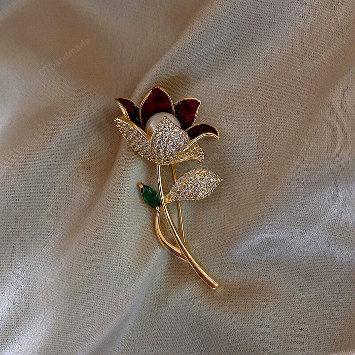 Luxury Mori Personality flower pearl brooch Pin/Temperament suit anti-glare buckle atmospheric Brooch/Flowers Wings Leaves Elephants Brooch