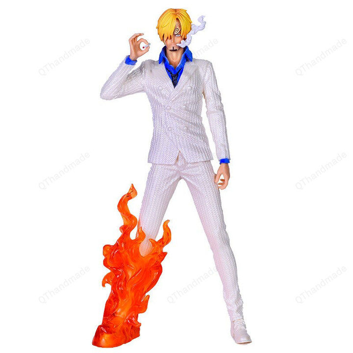 33cm Anime One Piece Sanji Vinsmoke Fire PVC Action Collection Figure Model Big Gift for Boys