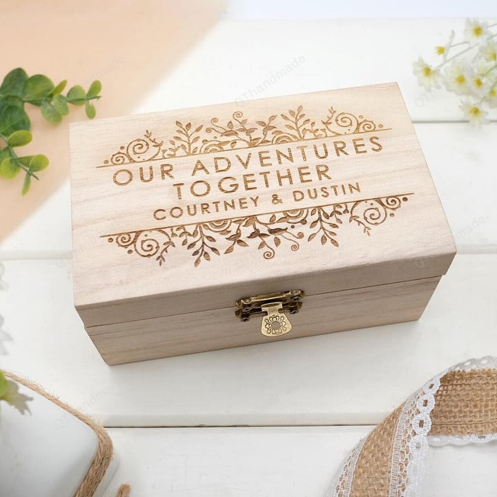 Personalized Memory Bo/ Keepsake Box/Jewelry Or Photo Box/ Couple's Custom Gift /Box Wedding Memory Chest/Wedding Gift