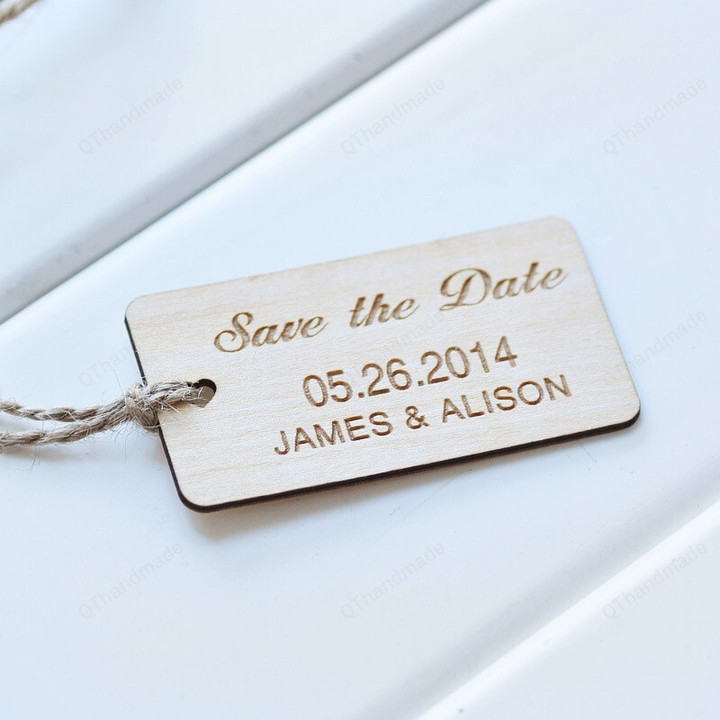 Save The Date Wood Card 25 Piece In A Set Rustic Save The Date/Wedding Tags Wood/Personalize Thank You Wedding Tags/Wedding Gift