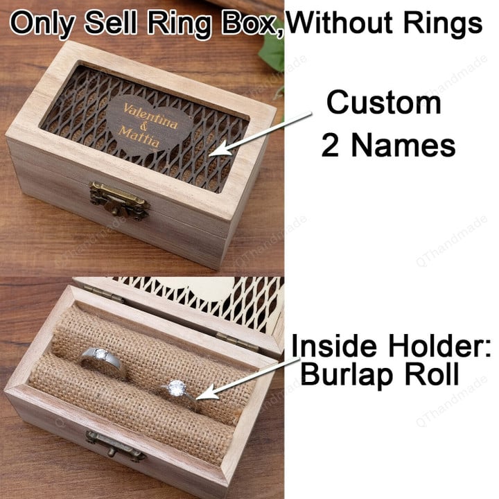 Personalized Proposal Ring Box/Wedding Ring Holder/Rustic Box/Wooden Ring Bearer Box/Jewelry Holder Engagement Ring Box/Wedding Gift