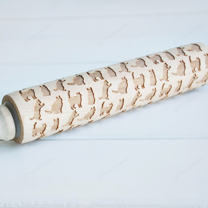 Personalized Mini Patterned Rolling Pins /Custom Cookies Decorating Roller /Pet Pattern/ Embossing Rolling Pin /Housewarming Gift