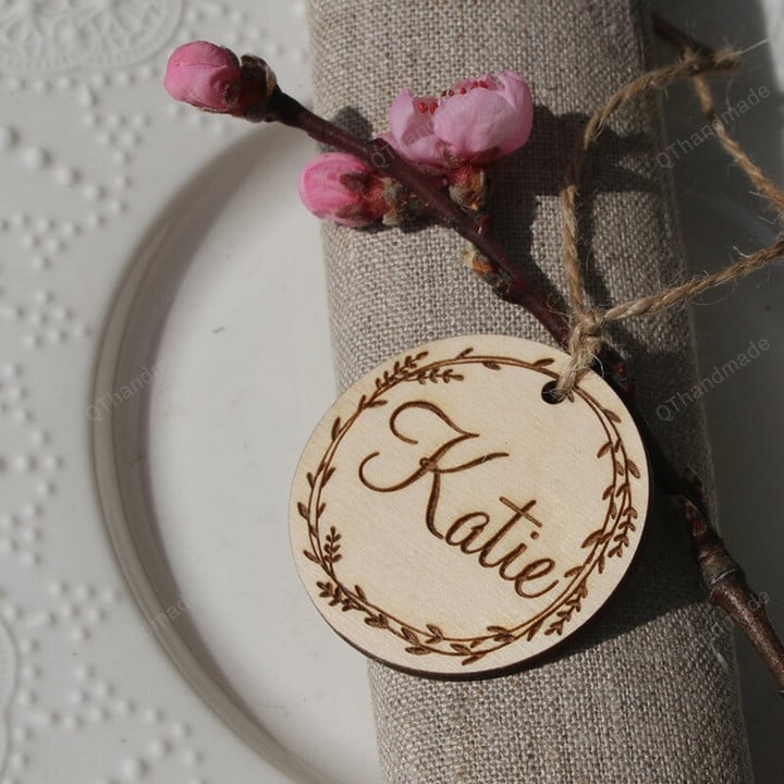 Custom Guest Name Party Wedding Decoration/ Personalized Wood Name Logo Tags/ Unique Party Gift/ Table Decoration