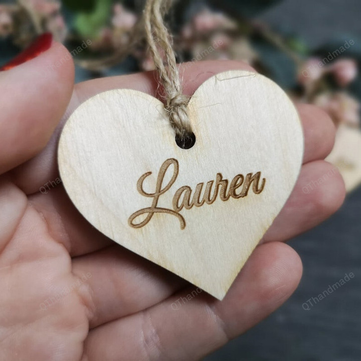 Custom Wooden Tags, Personalized Wedding Favor Tags, Custom Name Wooden Rustic Favors, Wedding Party Favor Decoration