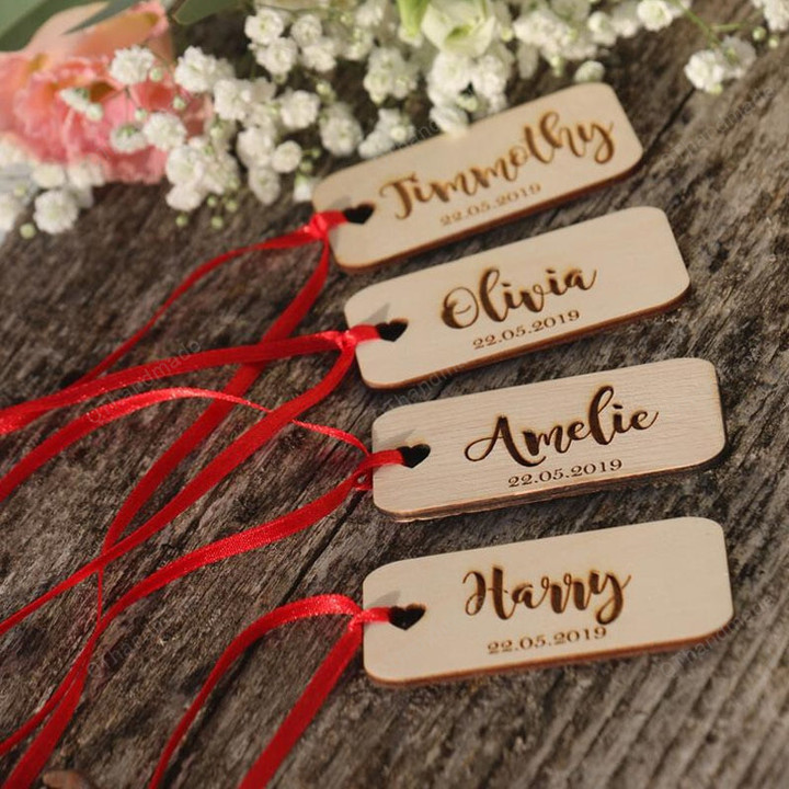 Laser cut custom wedding place name/Custom wood wedding signs/Wooden place cards/ WEDDING table decor/Laser cut names/Heart tags