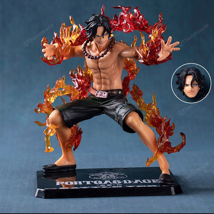New One Piece Portgas D Ace Action Figure Anime PVC / 15th Anniversary Collection Model / Dolls Toys For Boys Gifts / Fire Punch
