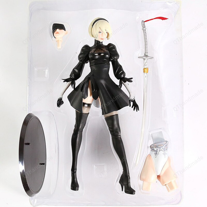 New NieR Automata YoRHa No. 2 Type B 2B Fighting Action Figure / PVC Toys Collection / Doll Anime Cartoon Model / Gift For Kids