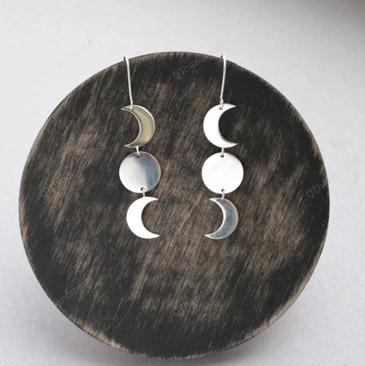 Magic Moon Phase Witch Earrings/Hypoallergenic Wanderlust Jewelry/Statment earrings/Witchcraft jewelry/Dangle earrings/Drop earrings