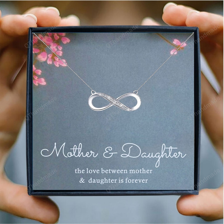 Mother Daughter Infinity Necklace For Women / Simple Love Pendant Chaimple Love Pendant Cin Necklaces / Wedding Jewelry Accessories / Mother's Day Gift