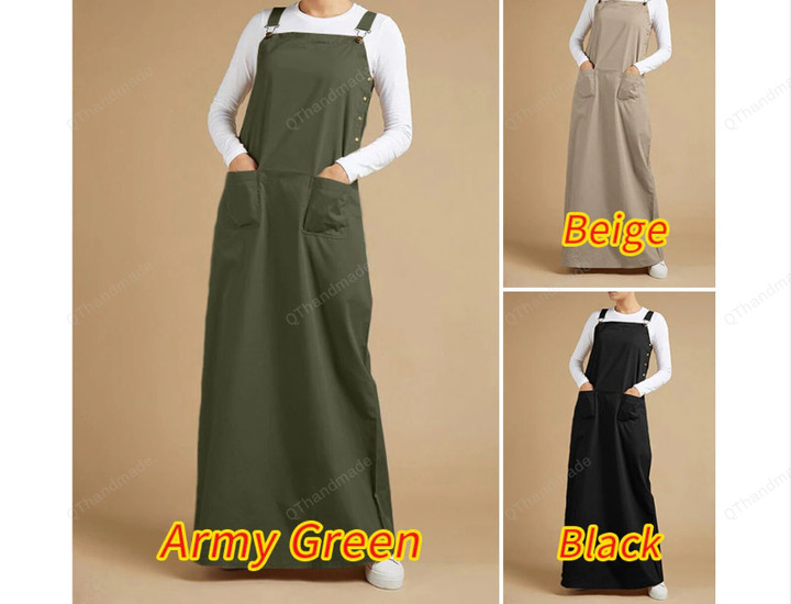 Summer Sundress Elegant Overalls Dress/ Spaghetti Strap Dress/Solid Suspenders Vestidos Dress/Summer Beach Clothing/Linen Clothing