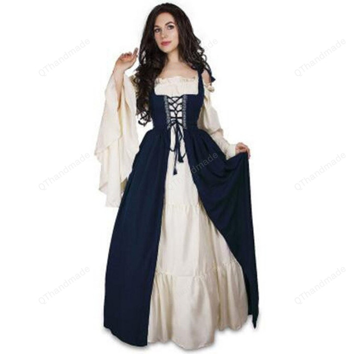 European Medieval Court Fancy Vampire Cosplay Costume, Carnival Vintage Strapless Long Sleeve, Queen Elegant Dress, Gift For Her
