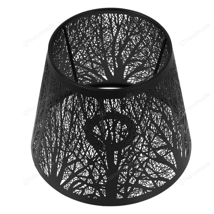 1Pc Tree Shadow Lampshade, Creative Light Lamp Cover, Black Mesh Chandelier, Chandelier Accessories Decor, Halloween Decor Gift