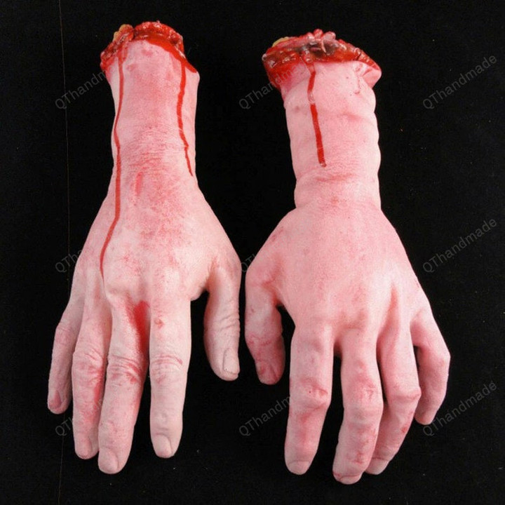 Scary Bloody Arm Hand Cut Off, Horror Fake Latex Arm Hand, Halloween Accessories, Rubber Blood Arm Hand, Halloween Gift, Party Decor