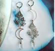 Celestial Mushroom Earrings, Hypoallergenic, Fairy Jewelry Witch Theme Earrings/Magical Earrings/Healing Crystal/Gothic Earrings/Wicca Magical Earrings
