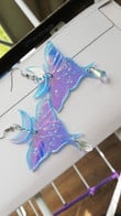 LUNA MOTH iridescent statement earrings/ laser cut acrylic/Celestial Earrings,Waterfall Earrings,Witchy Earrings,Boho earrings/Witchy statement earrings