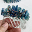 Kyanite Crown Hair Comb Raw Crystal Hair Accessories Natural Kyanite Hair Band Wedding Party Dress Up Wicca Accessories Gift/Hair Wedding