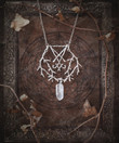 Necklace, Sigil, Lucifer, Clear Quartz, Branch, Satan, Satanic, Goth, Gothic, Baphomet, Occult Jewelry