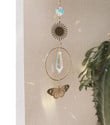 Crystal Boho Suncatcher Room Decor, Celestial Sun And Butterfly Rainbow Maker, Nordic Scandi Style Home Accessory, Sunshine Ornaments