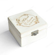 Personalized Retro White Wedding Ring Box/Custom Name Ring Box/Rustic Ring Bearer/Wedding Ring Holder Box/Couple Gift