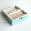 Personalized Box Blue/Wedding Ring Box/Rustic Ring Bearer Box/Custom Wood Ring Pillow Holder