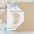 Baby Feet Baby Shower/ Save The Date /Wood Magnet Invitation /Custom Baby Feet/ Personalised Baby Feet Wood Magnet