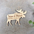 Custom Moose Save The Date Magnet, Wood The Hunt is Over, Deer Save the Date, Mountain Save the Date