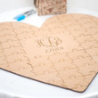 Wedding Guest Book Puzzle Heart / Personalized With Wedding Logo Or Monogram Choice / Custom Wedding Guestbook Alternative
